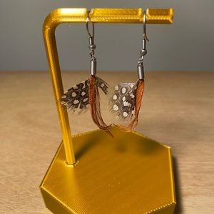 Dainty feather earrings